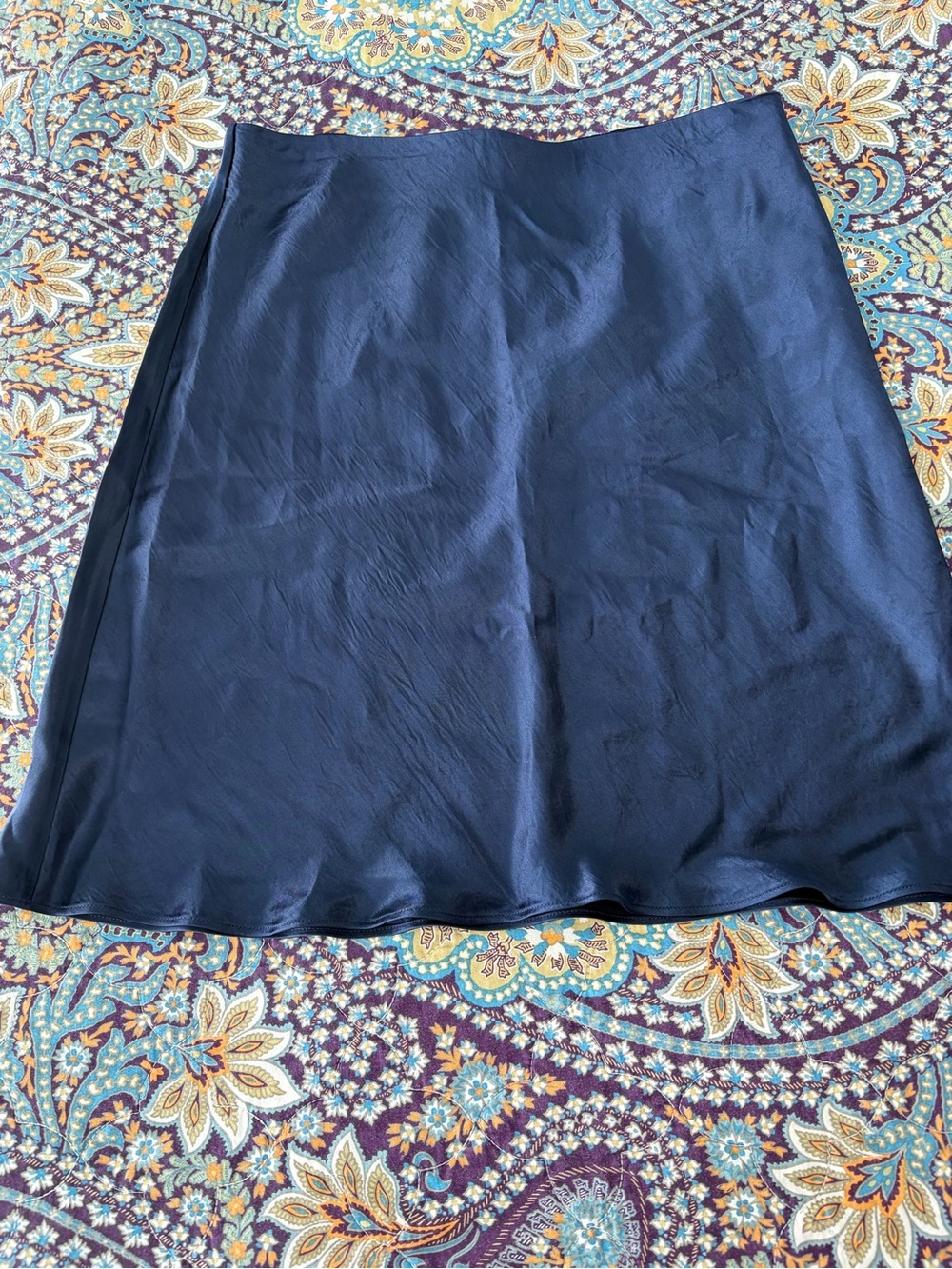 Wilfred Navy Slip Mini Skirt